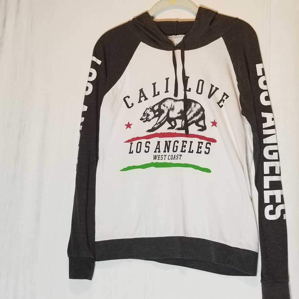 Cali Love hooded long sleeve shirt